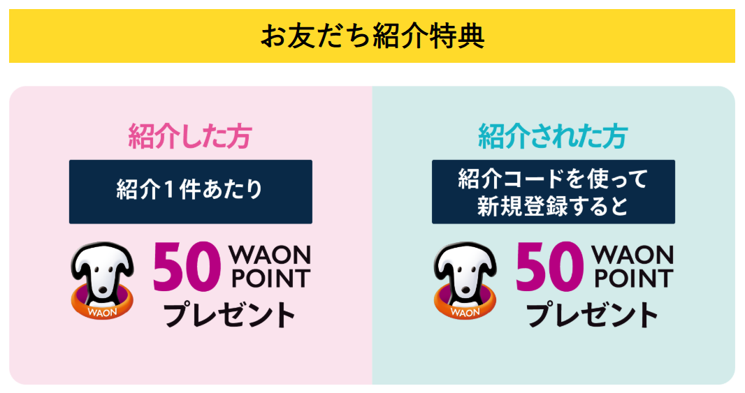 iAEONのお友だち紹介特典