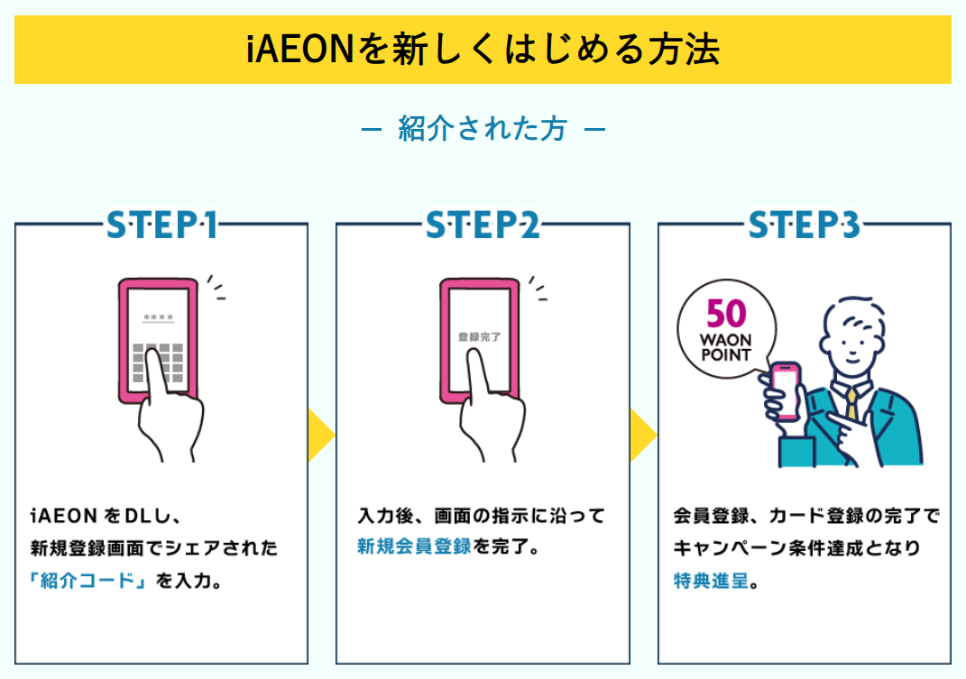 iAEONを新しく始める方法
